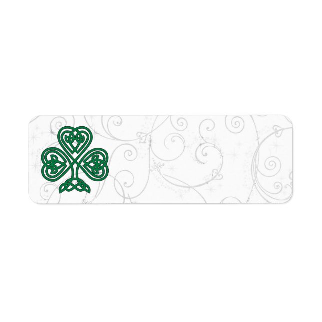 ÉTIQUETTES DE ADRESSE SYMBOLE SHAMROCK IRLANDAIS (Devant)