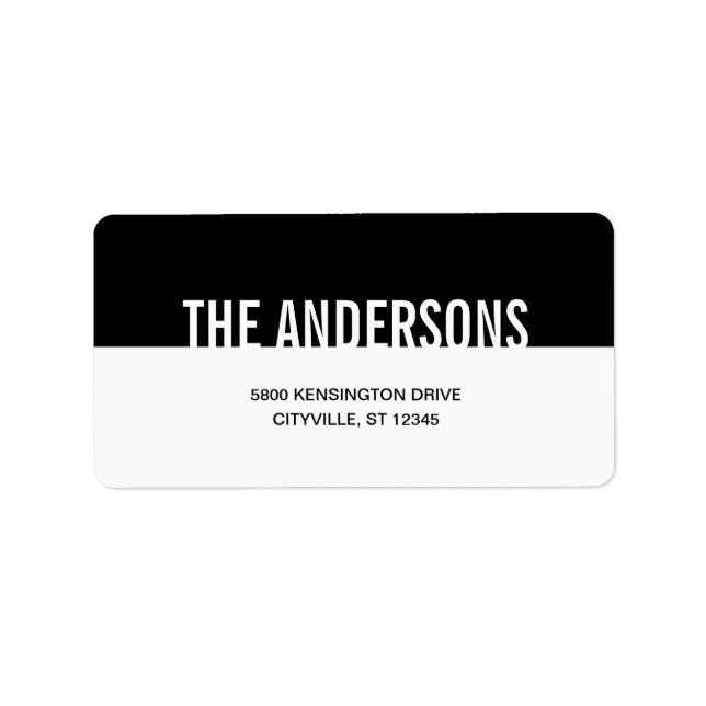 Étiquettes de adresse tout simplement modernes - N (Devant)