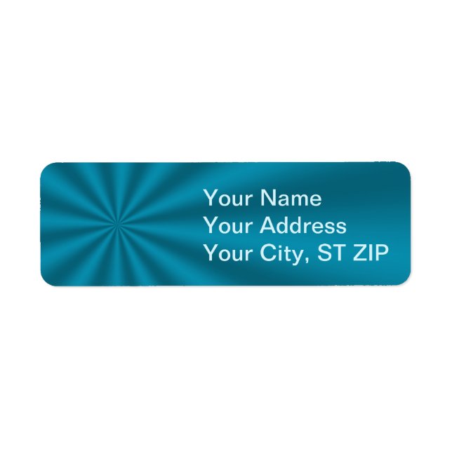 Étiquettes de adresse turquoises de Starburst (Devant)