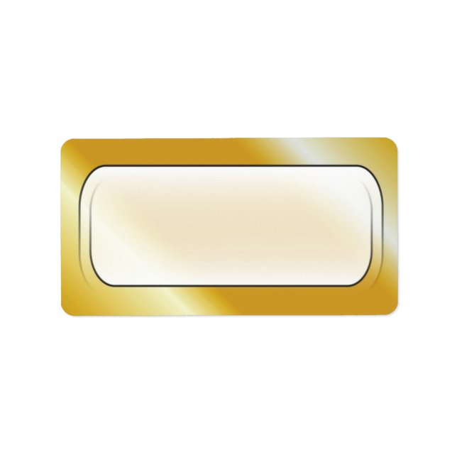 Étiquettes de adresse vierges Arrière - plans d'or (Devant)