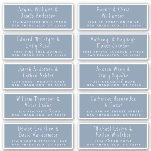 Étiquettes de adresse Vintage Blue Guest (Devant)