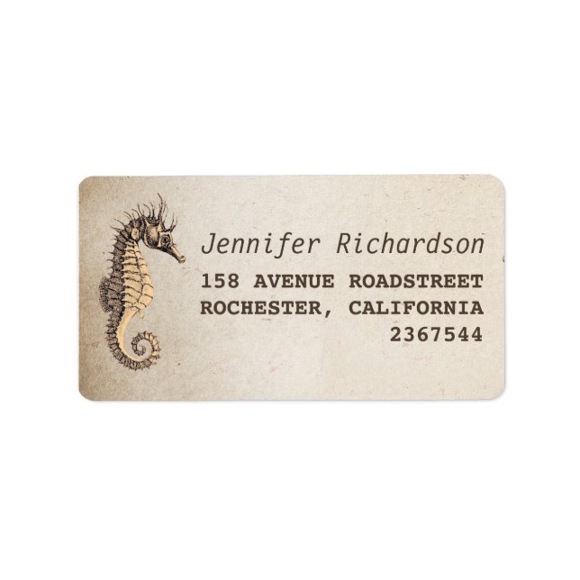étiquettes de adresse vintages (Devant)