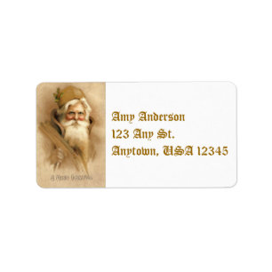Étiquettes de adresse vintages de Noël de père