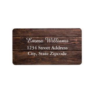 Étiquettes de adresse Woodsy simples et élégants