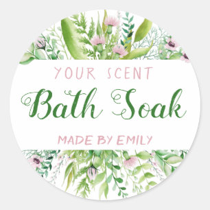 Étiquettes de bain à l'aspect naturel