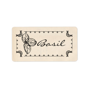 Étiquettes de Basil de Cru-Style