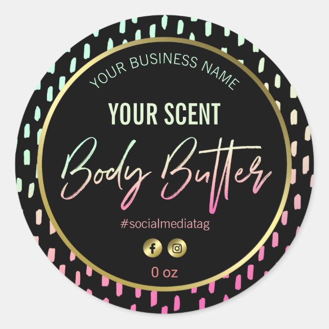 Étiquettes de Beurre Motif rétro des années 80 amu (Devant)