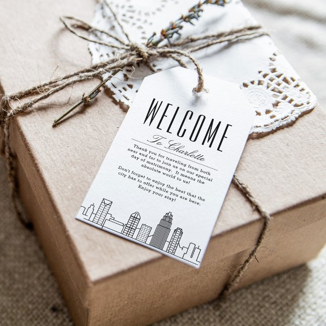 Étiquettes de bienvenue Charlotte Skyline (Créateur téléchargé)
