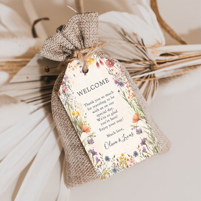 Étiquettes de bienvenue pour cadeaux de mariage da (Créateur téléchargé)