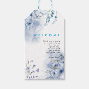 Étiquettes de bienvenue pour mariage Fleur et feui