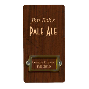 Étiquettes de bière brassés par maison en bois