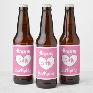 étiquettes de bière de 54e anniversaire par dalD