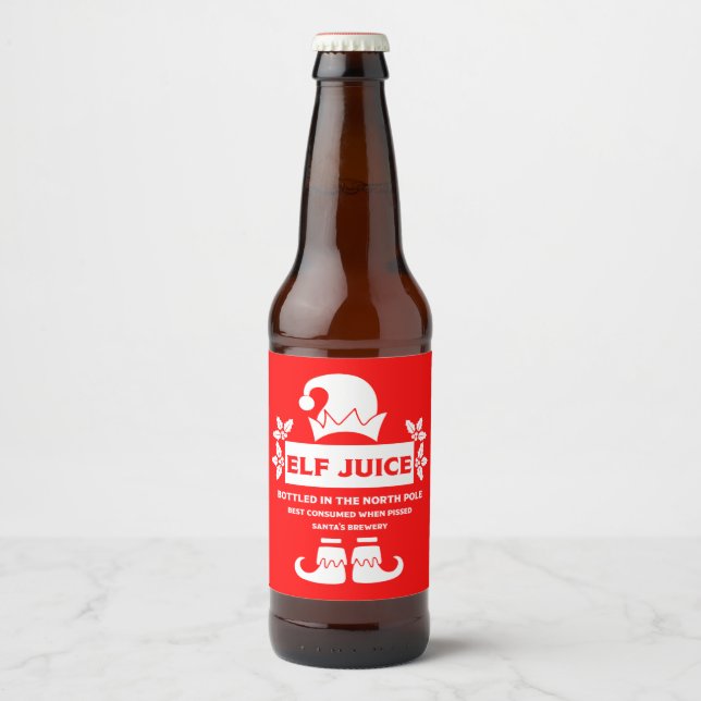 Étiquettes de bière de Noël drôles (Devant)