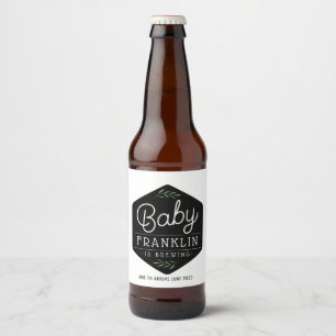 Étiquettes de bières brassées pour bébé Boho moder