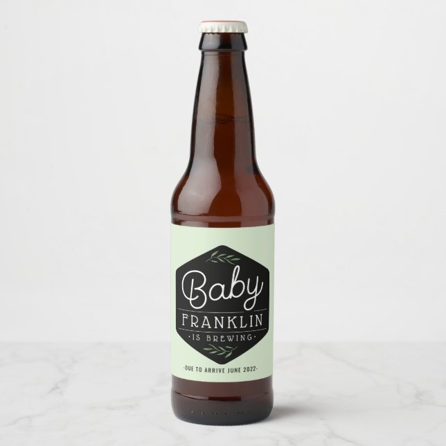 Étiquettes de bières brassées pour bébé Boho moder (Devant)