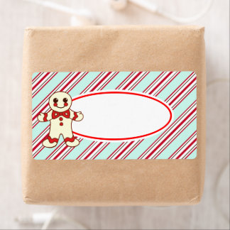 Étiquettes de biscuits de Noël à la menthe poivrée