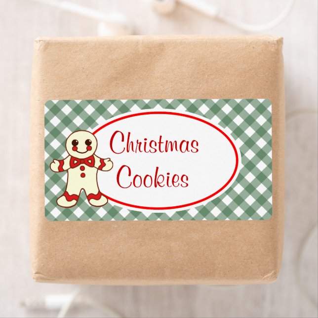 Étiquettes de biscuits de Noël au pain d'épices (En situation)