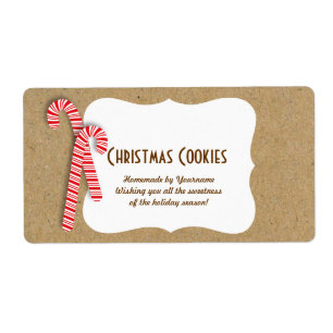 Étiquettes de biscuits de vacances pour échange de