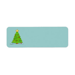 Étiquettes de blanc d'arbre de Noël