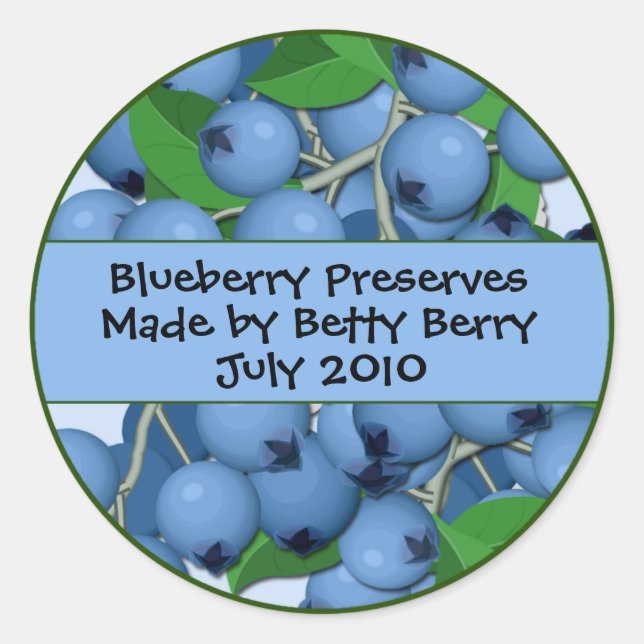 Étiquettes de Blueberry Canning (Devant)
