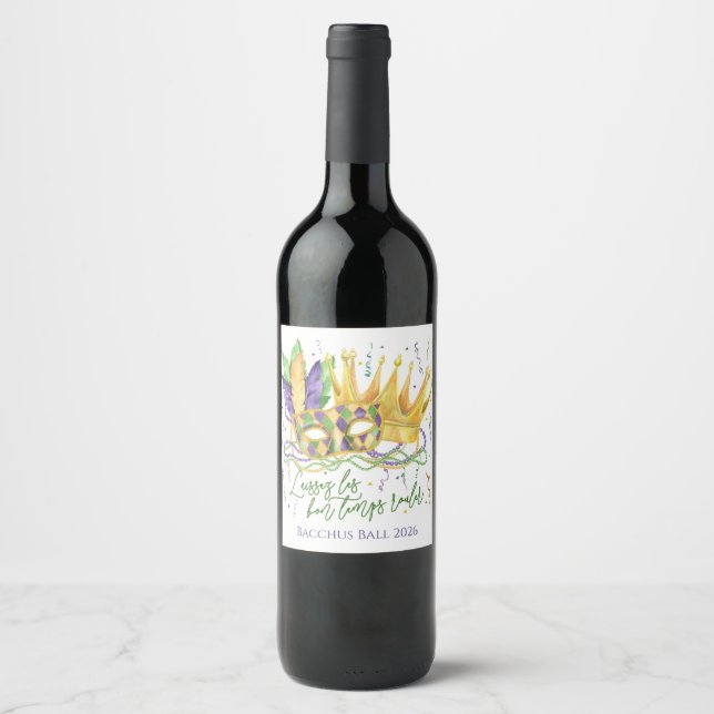 Étiquettes de boissons personnalisées pour Mardi G (Devant)