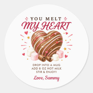 Étiquettes de Bombe de Cacao de la Saint-Valentin