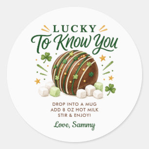 Étiquettes de bombes de cacao Saint-Patrick 'Lucky