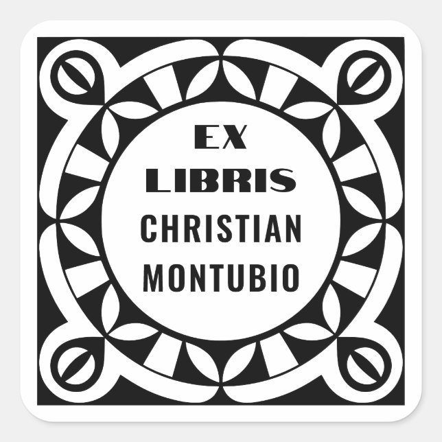 Étiquettes de bookplate personnalisées Ex Libris - (Devant)