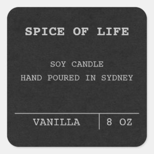 Étiquettes de bougie de soja parfumé minimaliste n