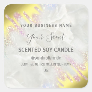 Étiquettes De Bougie De Soy Et D'Or Et D'Opale