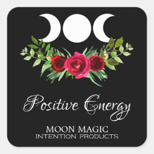 Étiquettes de bougie en cristal d'énergie positive