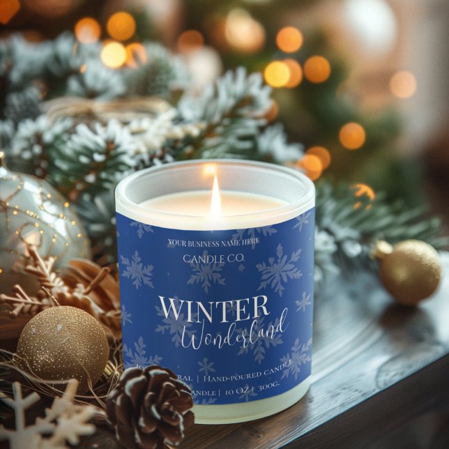 Étiquettes de bougie Hiver enchanté Vanille & Pin  (Créateur téléchargé)