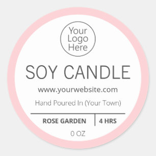 Étiquettes de Bougie Logo Parfumées au Jardin de R