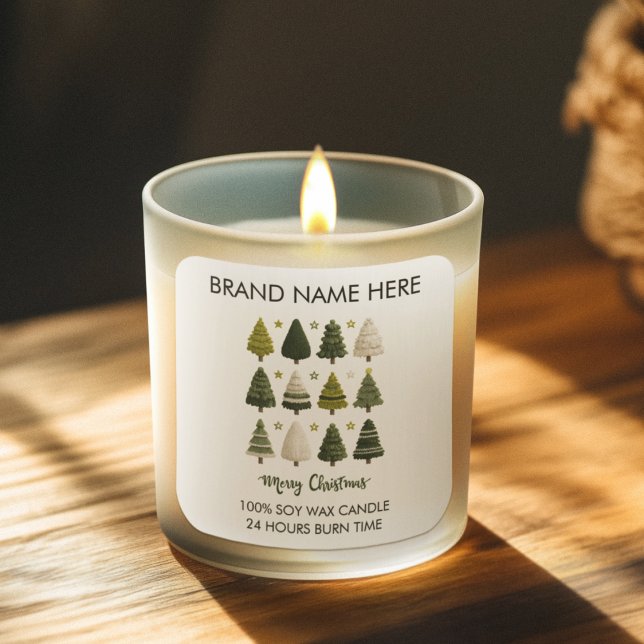 Étiquettes de bougie pour sapins de Noël modernes (Créateur téléchargé)