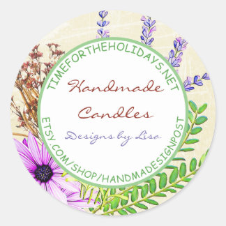 Étiquettes de bougies artisanales