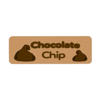 Étiquettes de boulangerie à chips au chocolat sur