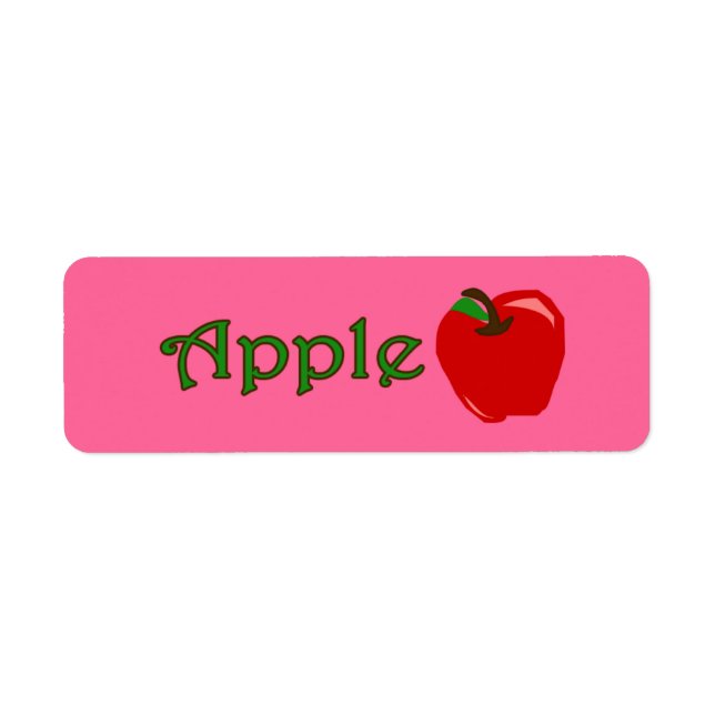 Étiquettes de boulangerie Apple personnalisables (Devant)