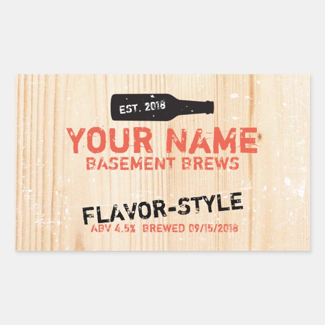 Étiquettes de bouteille de bière personnalisées (Devant)