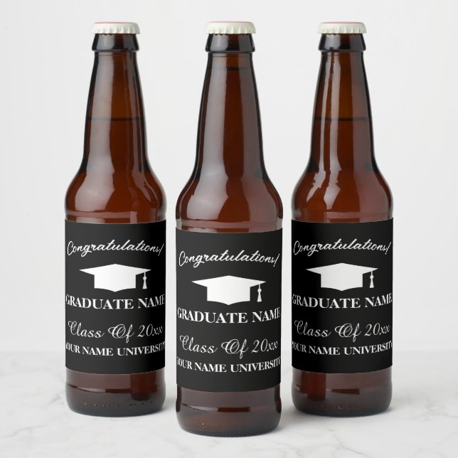 Étiquettes de bouteille de bière pour fête de fin  (Bouteilles)