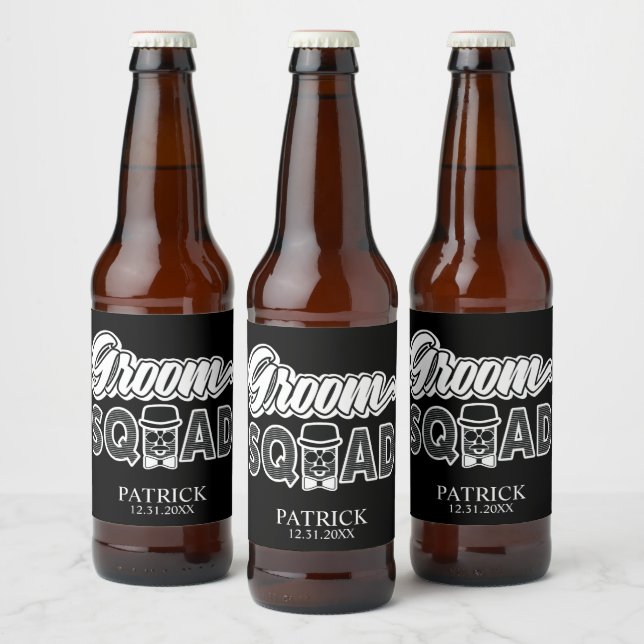 Étiquettes de bouteille de bière pour la team du m (Bouteilles)