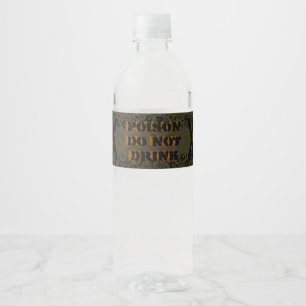 Étiquettes de Bouteille de Poison Halloween Grunge