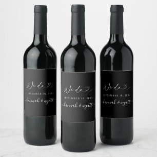 Étiquettes de bouteille de vin Bohème pour décorat