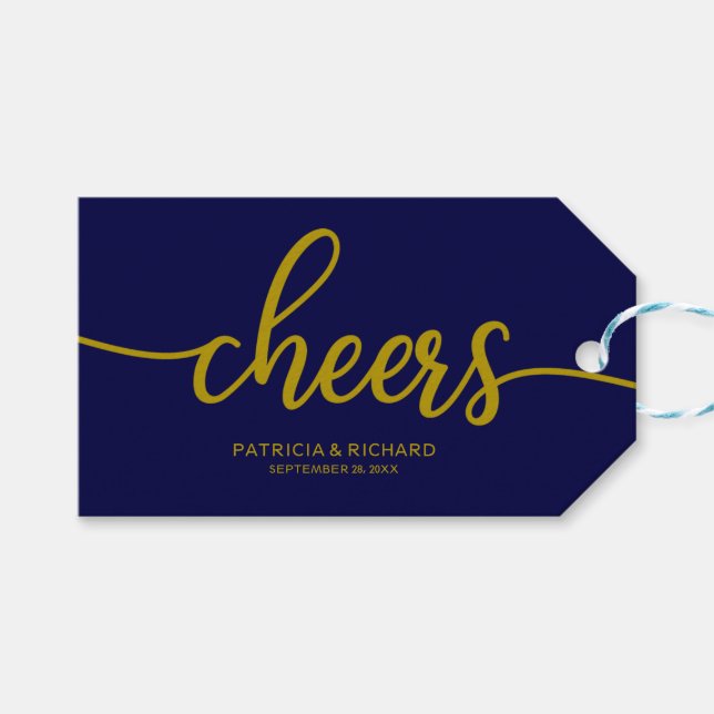 Étiquettes de bouteille de vin de calligraphie ble (Devant (Horizontal))