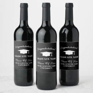 Étiquettes de bouteille de vin pour fête de fin d'