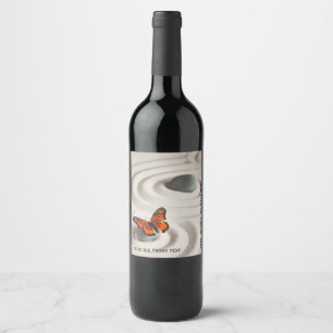 Étiquettes de bouteille de vin pour jardin zen (lo
