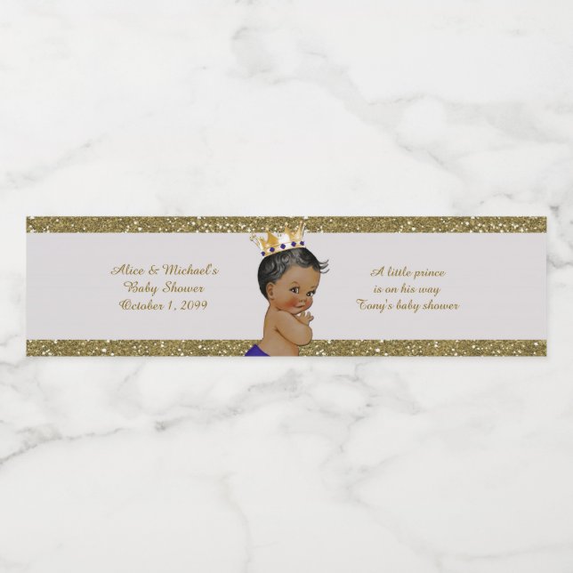 Étiquettes de bouteille d'eau, baby shower de Tony (Étiquettes simples)