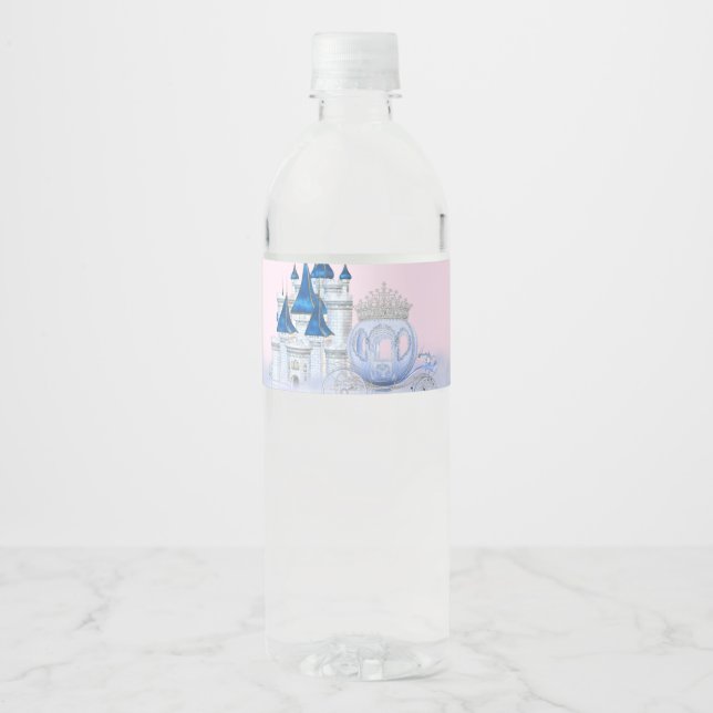 Étiquettes de bouteille d'eau de la princesse Cend (Devant)
