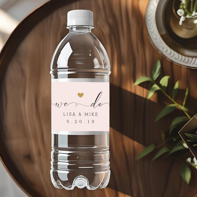 Étiquettes de bouteille d'eau de mariage à l'écrit (Créateur téléchargé)