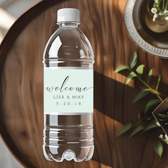 Étiquettes de bouteille d'eau de mariage de bienve (Créateur téléchargé)