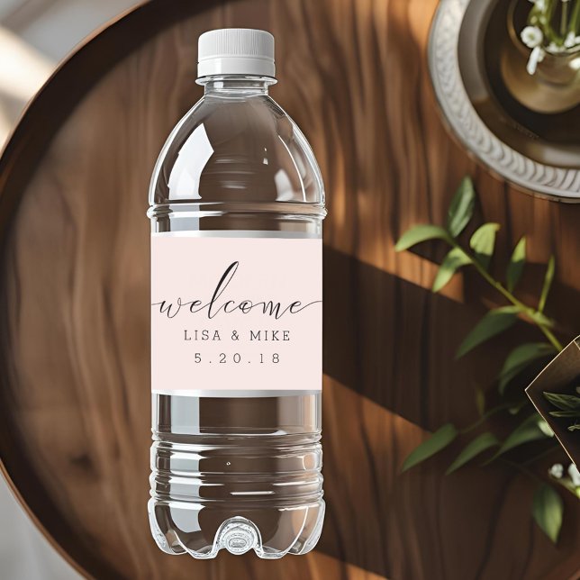 Étiquettes de bouteille d'eau de mariage de bienve (Créateur téléchargé)